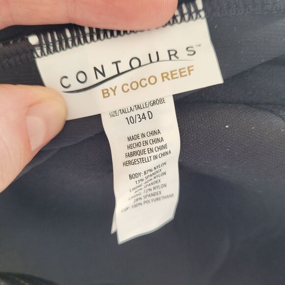 NEW Contours by Coco Reef Shapemakers Swim Top Tankini Pool Beach 34D Size 10 - Picture 9 of 9